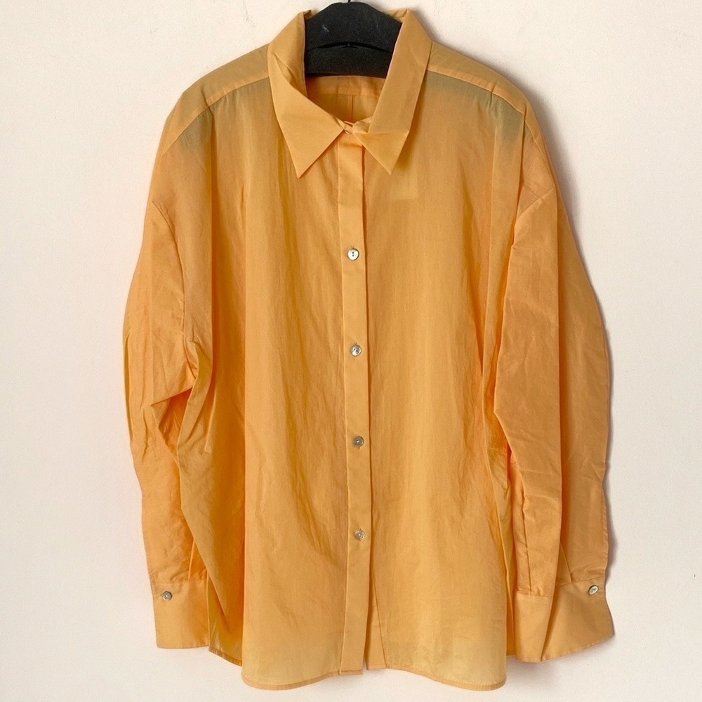 Vince Orange Button-Up Shirt 2X NWT